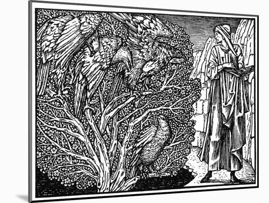 Illustration from the Kelmscott Press Edition of the Works of Geoffrey Chaucer, 1896-Edward Burne-Jones-Mounted Giclee Print