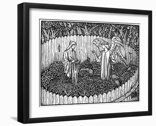 Illustration from the Kelmscott Press Edition of the Works of Geoffrey Chaucer, 1896-Edward Burne-Jones-Framed Giclee Print