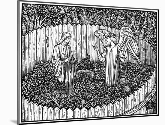 Illustration from the Kelmscott Press Edition of the Works of Geoffrey Chaucer, 1896-Edward Burne-Jones-Mounted Giclee Print