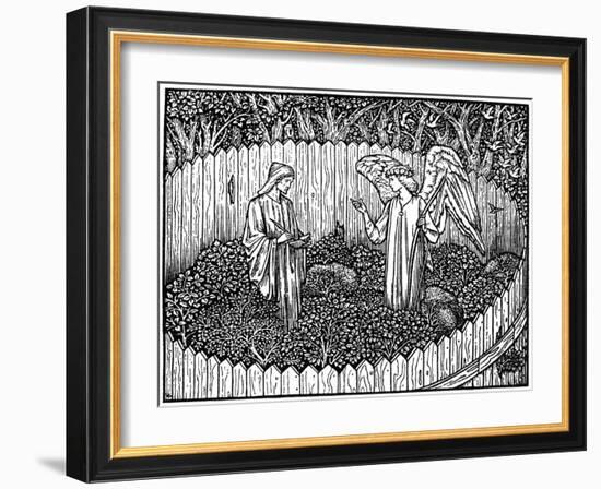 Illustration from the Kelmscott Press Edition of the Works of Geoffrey Chaucer, 1896-Edward Burne-Jones-Framed Giclee Print