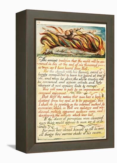 Illustration from 'The Marriage of Heaven and Hell', C.1808-William Blake-Framed Premier Image Canvas