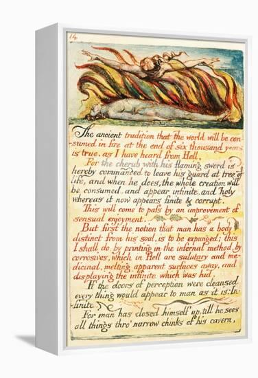 Illustration from 'The Marriage of Heaven and Hell', C.1808-William Blake-Framed Premier Image Canvas