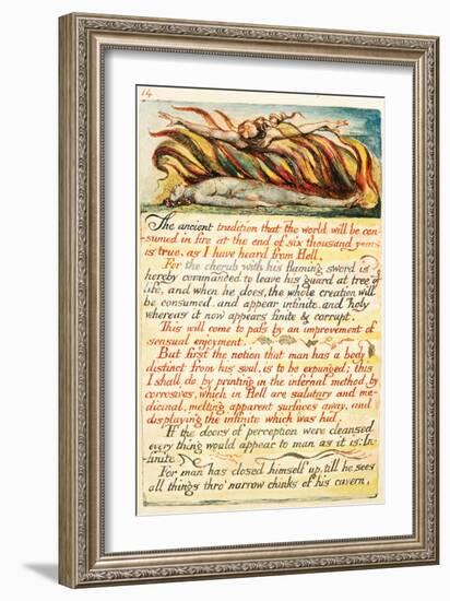 Illustration from 'The Marriage of Heaven and Hell', C.1808-William Blake-Framed Giclee Print