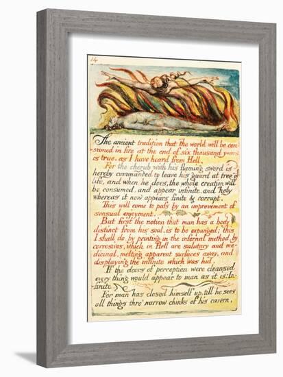 Illustration from 'The Marriage of Heaven and Hell', C.1808-William Blake-Framed Giclee Print