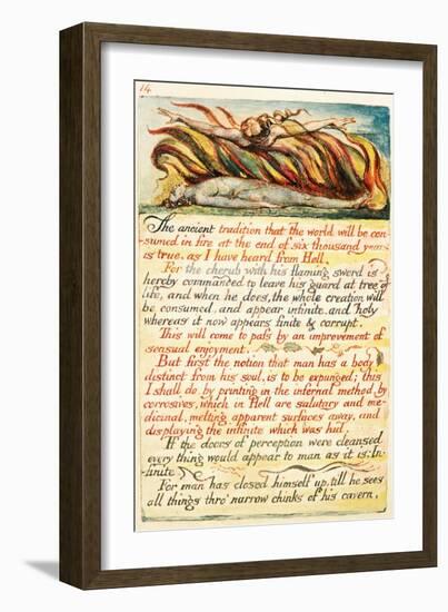 Illustration from 'The Marriage of Heaven and Hell', C.1808-William Blake-Framed Giclee Print