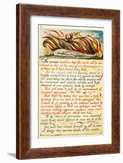 Illustration from 'The Marriage of Heaven and Hell', C.1808-William Blake-Framed Giclee Print