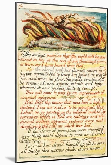 Illustration from 'The Marriage of Heaven and Hell', C.1808-William Blake-Mounted Giclee Print