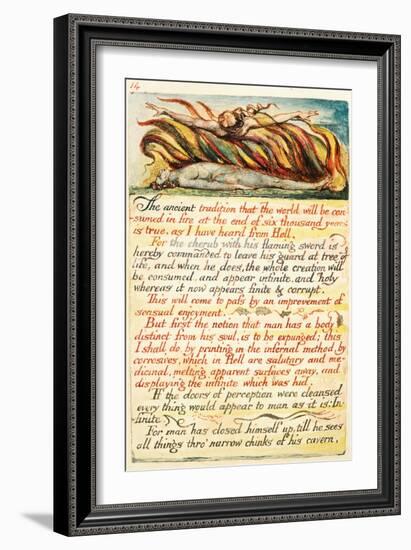 Illustration from 'The Marriage of Heaven and Hell', C.1808-William Blake-Framed Giclee Print