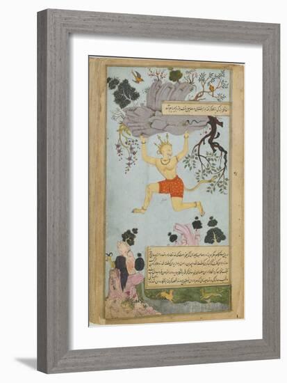 Illustration from the Ramayana by Valmiki, Second Half of The16th C-Mir Zayn al-Abidin-Framed Giclee Print