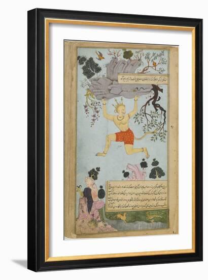 Illustration from the Ramayana by Valmiki, Second Half of The16th C-Mir Zayn al-Abidin-Framed Giclee Print