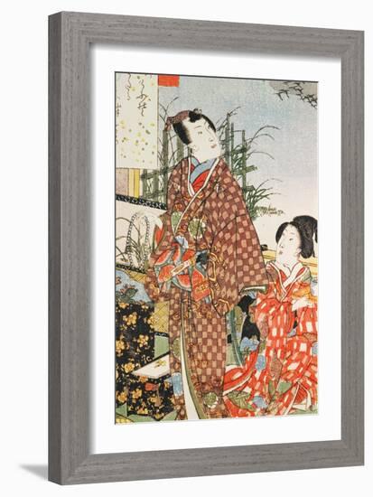 Illustration from 'The Tale of Genji'-Utagawa Kunisada-Framed Giclee Print