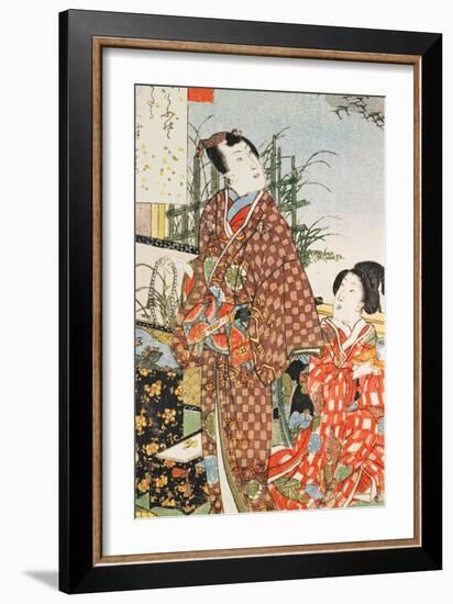 Illustration from 'The Tale of Genji'-Utagawa Kunisada-Framed Giclee Print