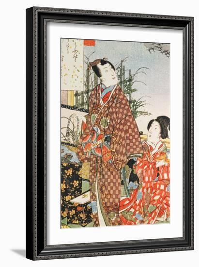 Illustration from 'The Tale of Genji'-Utagawa Kunisada-Framed Giclee Print