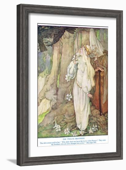 Illustration from 'The Twelve Brothers' by the Grimm Brothers-Anne Anderson-Framed Giclee Print