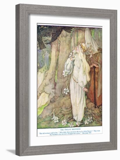 Illustration from 'The Twelve Brothers' by the Grimm Brothers-Anne Anderson-Framed Giclee Print