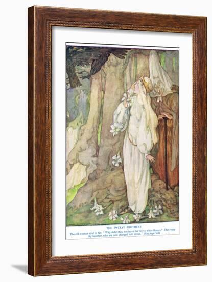 Illustration from 'The Twelve Brothers' by the Grimm Brothers-Anne Anderson-Framed Giclee Print