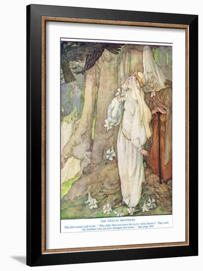 Illustration from 'The Twelve Brothers' by the Grimm Brothers-Anne Anderson-Framed Giclee Print