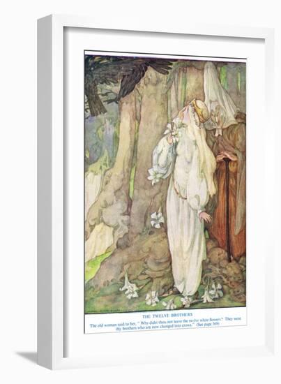 Illustration from 'The Twelve Brothers' by the Grimm Brothers-Anne Anderson-Framed Giclee Print