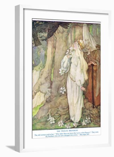 Illustration from 'The Twelve Brothers' by the Grimm Brothers-Anne Anderson-Framed Giclee Print