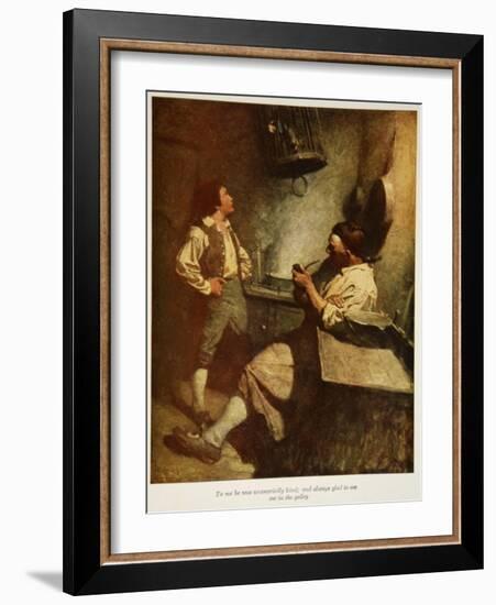 Illustration from 'Treasure Island' by Robert Louis Stevenson, 1911-Newell Convers Wyeth-Framed Giclee Print