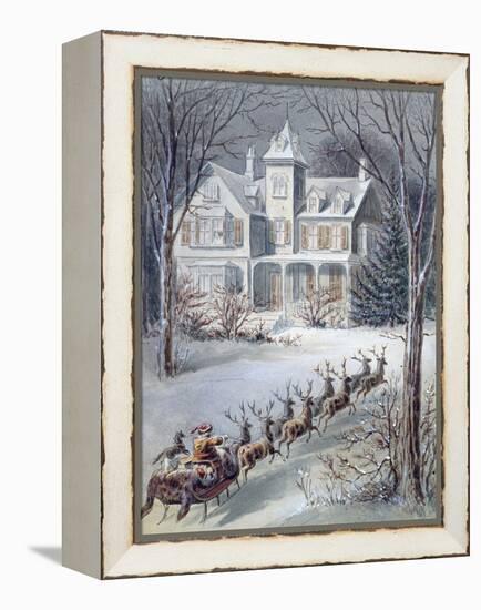 Illustration from 'twas the Night before Christmas' Written by Professor Clement Clarke Moore…-null-Framed Premier Image Canvas