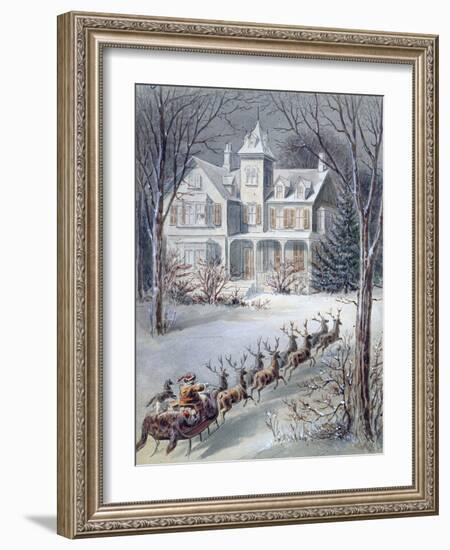 Illustration from 'twas the Night before Christmas' Written by Professor Clement Clarke Moore…-null-Framed Giclee Print