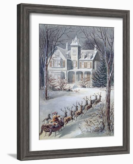 Illustration from 'twas the Night before Christmas' Written by Professor Clement Clarke Moore…-null-Framed Giclee Print