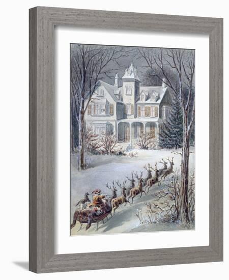 Illustration from 'twas the Night before Christmas' Written by Professor Clement Clarke Moore…-null-Framed Giclee Print