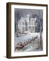 Illustration from 'twas the Night before Christmas' Written by Professor Clement Clarke Moore…-null-Framed Giclee Print