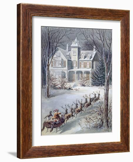 Illustration from 'twas the Night before Christmas' Written by Professor Clement Clarke Moore…-null-Framed Giclee Print