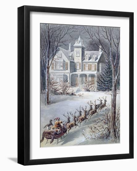 Illustration from 'twas the Night before Christmas' Written by Professor Clement Clarke Moore…-null-Framed Giclee Print