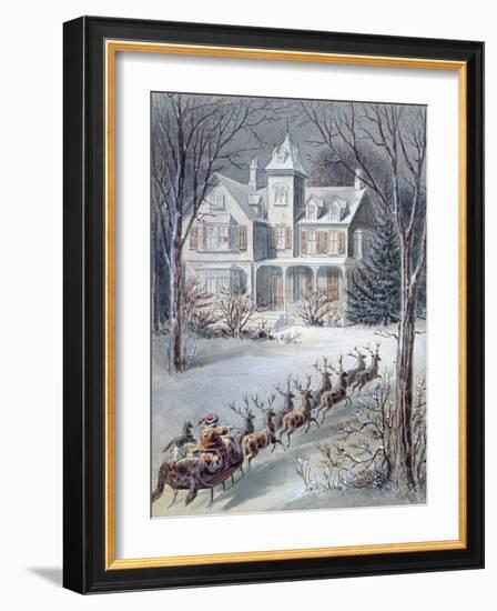 Illustration from 'twas the Night before Christmas' Written by Professor Clement Clarke Moore…-null-Framed Giclee Print