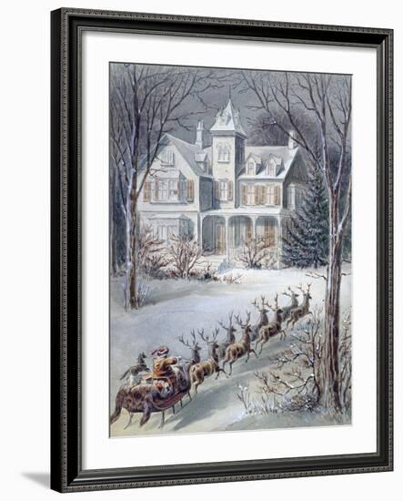 Illustration from 'twas the Night before Christmas' Written by Professor Clement Clarke Moore…-null-Framed Giclee Print