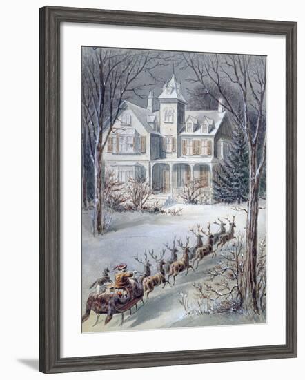 Illustration from 'twas the Night before Christmas' Written by Professor Clement Clarke Moore…-null-Framed Giclee Print