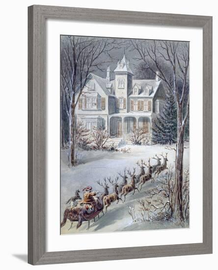 Illustration from 'twas the Night before Christmas' Written by Professor Clement Clarke Moore…-null-Framed Giclee Print