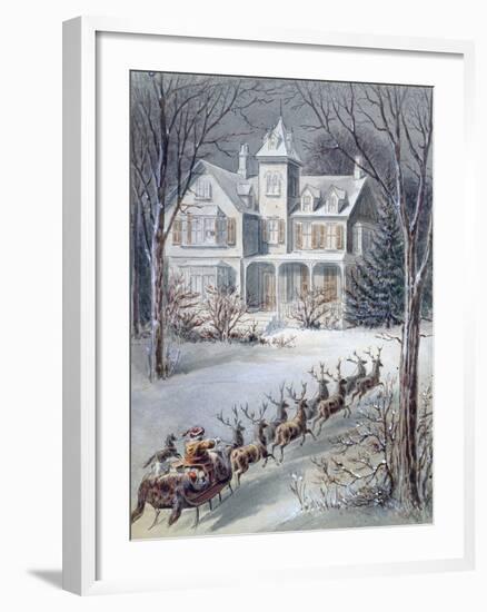Illustration from 'twas the Night before Christmas' Written by Professor Clement Clarke Moore…-null-Framed Giclee Print