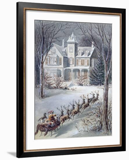 Illustration from 'twas the Night before Christmas' Written by Professor Clement Clarke Moore…-null-Framed Giclee Print