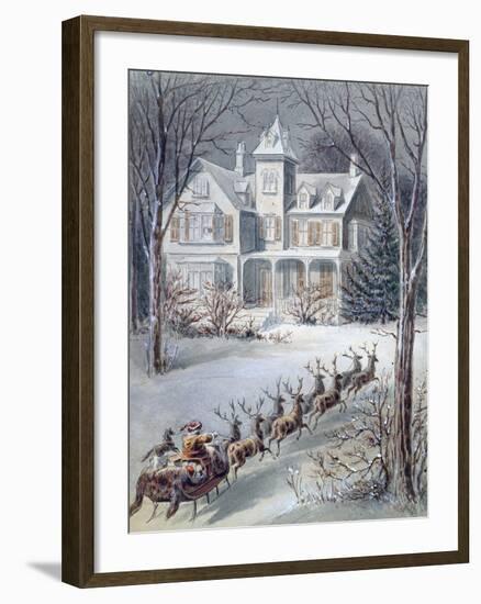 Illustration from 'twas the Night before Christmas' Written by Professor Clement Clarke Moore…-null-Framed Giclee Print