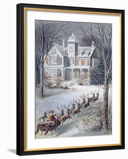 Illustration from 'twas the Night before Christmas' Written by Professor Clement Clarke Moore…-null-Framed Giclee Print