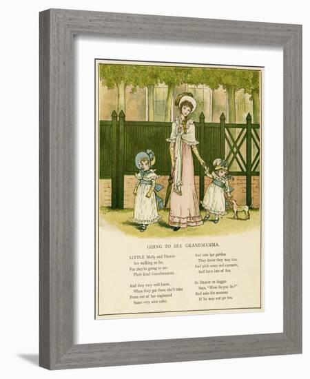 Illustration, Going to See Grandmamma-Kate Greenaway-Framed Art Print