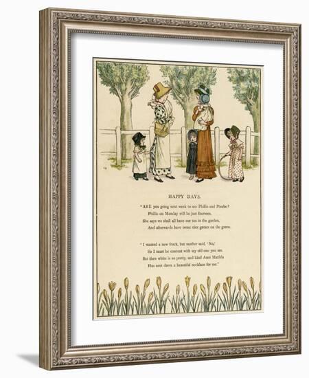 Illustration, Happy Days-Kate Greenaway-Framed Art Print