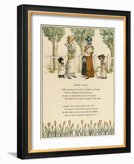 Illustration, Happy Days-Kate Greenaway-Framed Art Print