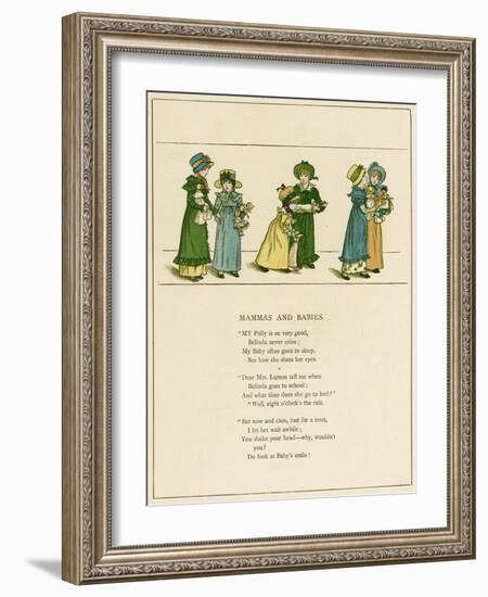 Illustration, Mammas and Babies-Kate Greenaway-Framed Art Print