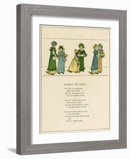 Illustration, Mammas and Babies-Kate Greenaway-Framed Art Print