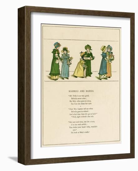 Illustration, Mammas and Babies-Kate Greenaway-Framed Art Print