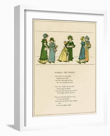 Illustration, Mammas and Babies-Kate Greenaway-Framed Art Print