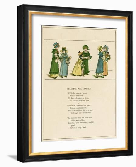 Illustration, Mammas and Babies-Kate Greenaway-Framed Art Print