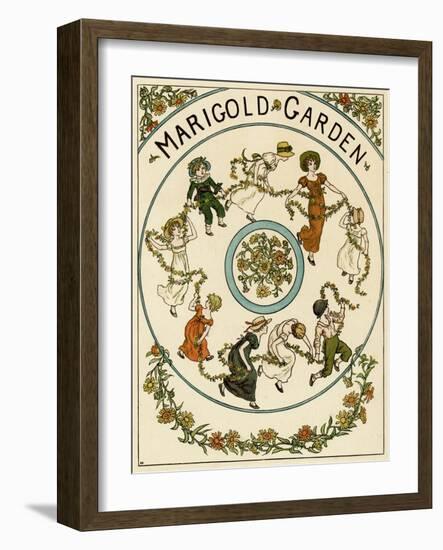 Illustration, Marigold Garden by Kate Greenaway-Kate Greenaway-Framed Art Print