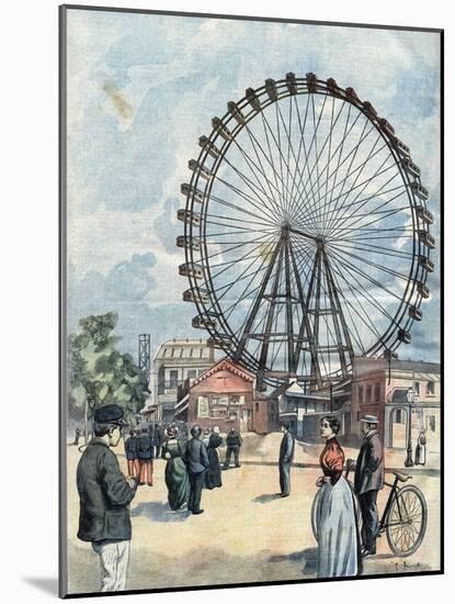 Illustration of a Ferris Wheel at the 1900 Paris Exposition-Stefano Bianchetti-Mounted Giclee Print