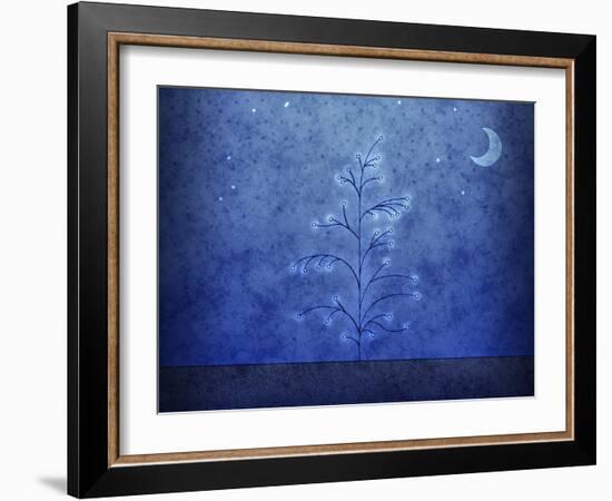 Illustration of a First Snowfall-null-Framed Photographic Print